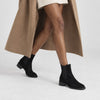Stuart Weitzman Lenora Leather Suede Chelsea Boots Womens 9.5M Black Pull On
