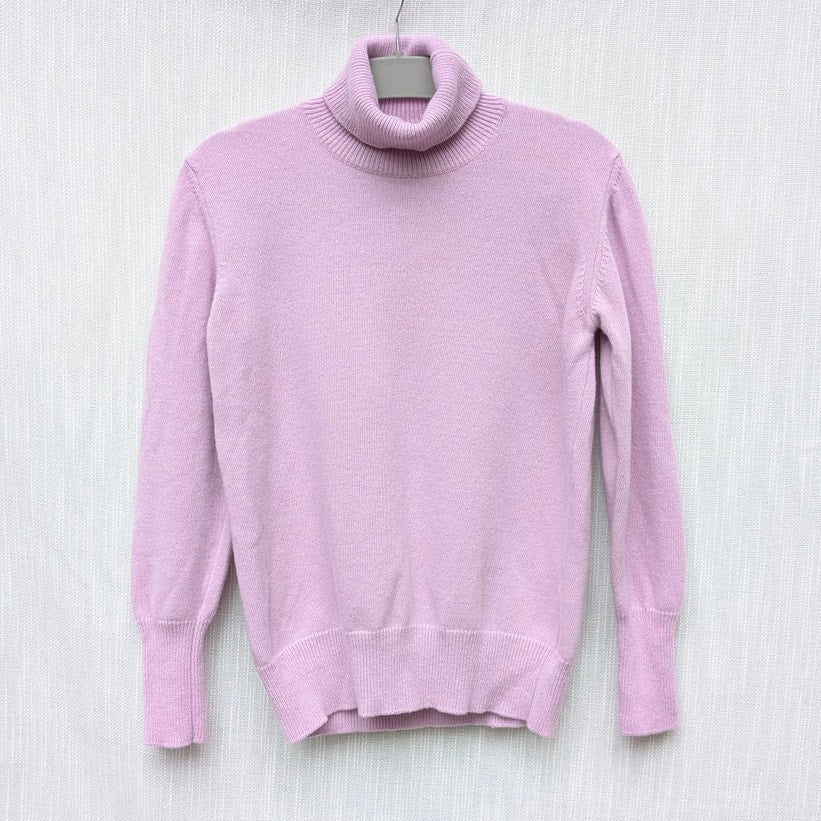Rossopuro Sweater Womens Eu46/L Wool Cashmere Long Sleeve Turtleneck
