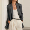 Massimo Dutti Blazer 6017/517/800 Womens Dark Gray Single-breasted Long Sleeve