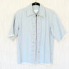 COS Frayed Short-Sleeved Denim Shirt Womens 4 Blue Cotton Contrast Button-Up