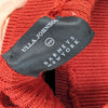Ulla Johnson Baby Alpaca Silk Ribbed Sweater Poncho M Rust Orange/Brown