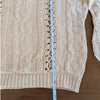 KNITZ For Love & Lemons Wythe Pullover Womens S Natural Oversized Cotton