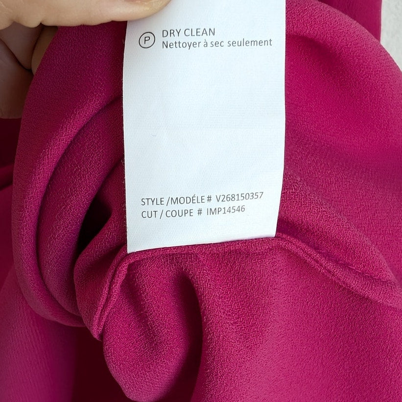 Vince. Pink Split Neck Short Sleeve Blouse Relaxed Fit Dress, size XS