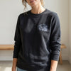 LSTR Black Peace Dove Graphic Embroidered Cotton Sweatshirt, size S