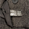Zara Short Boucle Coat with Scarf 6318/295/922 Womens XL Dark Gray Button Front