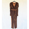 Ulla Johnson Sabine Chic Gold/Yellow Gathered Velvet One Piece Jumpsuit, size 8