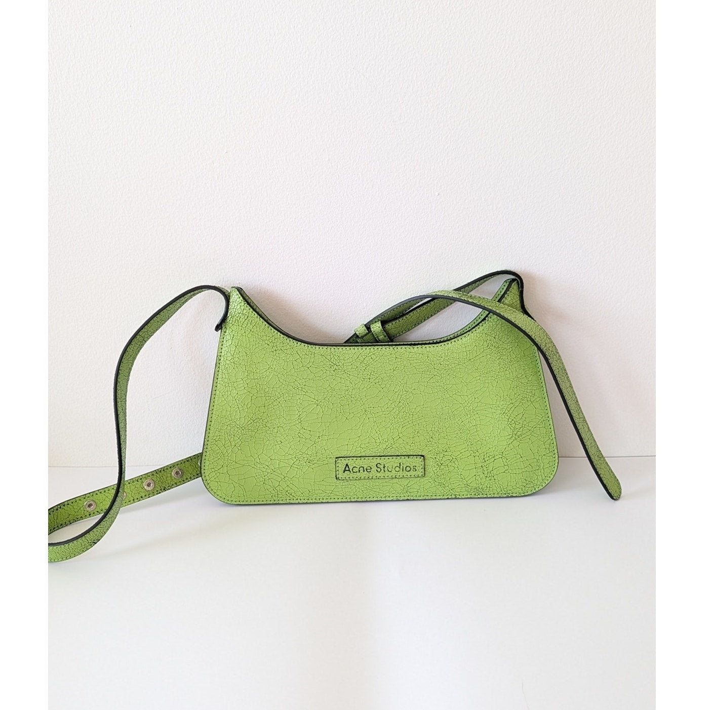 Acne Platt Lime Green Shoulder Bag