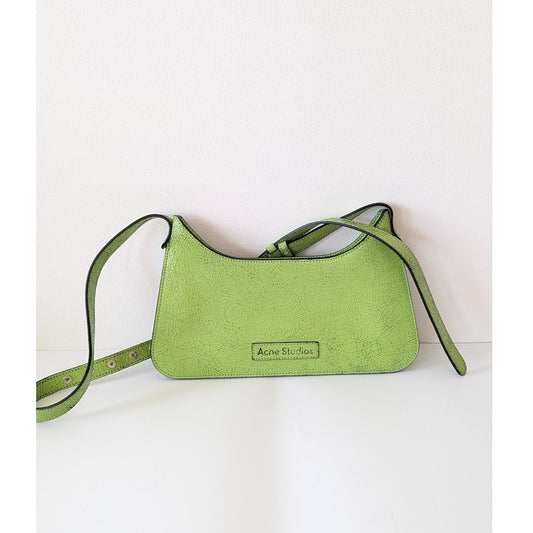 Acne Platt Lime Green Shoulder Bag
