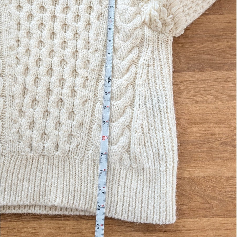 Eleven Six Nyla Sweater Womens S Ivory Alpaca/Wool Knit Crewneck Long Sleeve