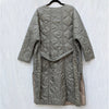 Carbon38 Long Quilted Trench Coat Jacket Women Sz S Olive Nylon Snap Front FA22