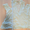 FP One Gauze Indus Top Womens S Mint Sheer V-neck Babydoll High Waist