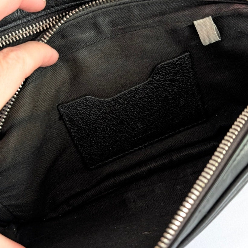 Off-White Logo Print Belt Black Leather Italy Bag Fanny Pack