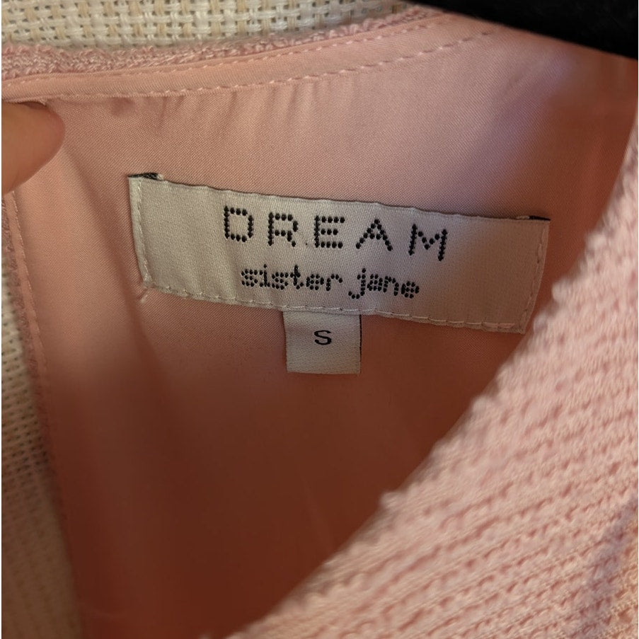 Dream Sister Jane Pink Bow Embellished Sleeveless Midi Dress, size S