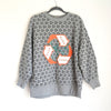 Everlane ReTrack Oversized Crew Neck Cotton/Fleece Sweater Sweatshirt, size L