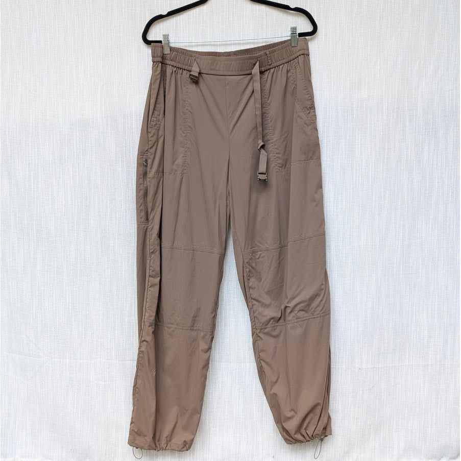 Athleta Highland High Rise Brown Parachute Utility Pants in Clay, size L