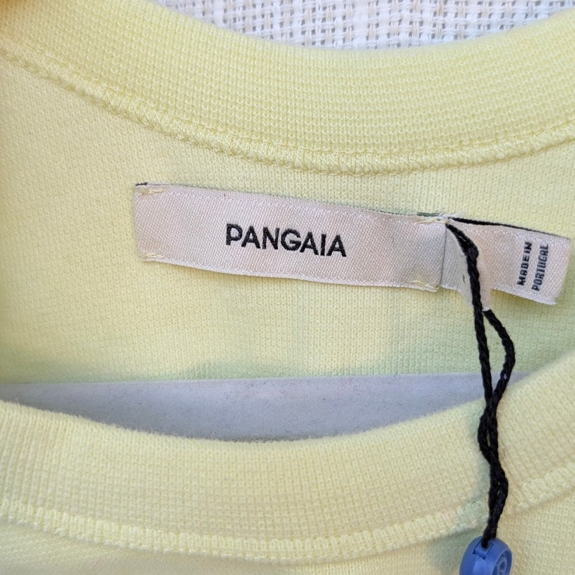 Pangaia Recycled Cotton Tank Top Womens L Yellow Sleeveless Crewneck NWT
