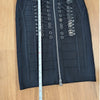 Herve Leger Mikayla Black Buckle Detail Bandage Mini Midi Pencil Skirt XS