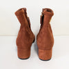 Valentino Garavani VLogo Cognac Suede Ankle Boots Womens EU 40/US 10 Low Heel