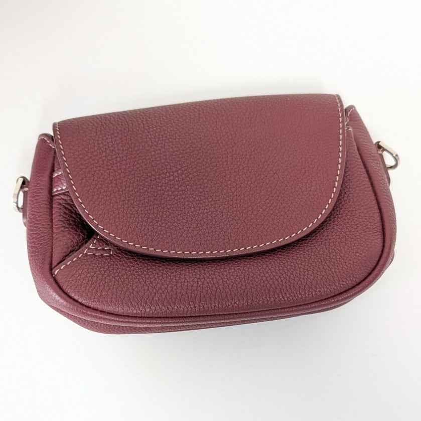 Loro Piana Wine/Burgundy 100% Lambskin Leather Small Bag