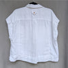 Madewell White Flap-Pocket Button-Up Shirt in 100% Linen, size L