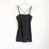Zara Black Sleeveless Strappy Sheath Slit Mini Dress, size S