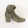 Valentino Garavani Rockstud Bootie Womens EU40/US 10 Green Khaki Suede Ankle