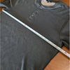 Vince. Dark Green Garment Dye Cotton Long-Sleeve Henley Shirt Top, size L