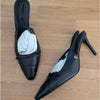 Anine Bing Leather Heels Freya Slingbacks Womens EU 39/US 9 Black Slip-On NWOT