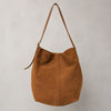 Mango MNG Bag Brown Leather Bucket Shoulder Adjustable Strap