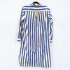 NWT APC Rue Madame Plaja Dress Striped White/Navy Shirt Dress Robe, size 36