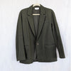 Vince Blazer Womens 8 Green Textured Relaxed Single-breasted Long Sleeve