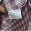 Hatch Boyfriend Purple Checked 100% Cotton Button-up Long Sleeve Shirt, size 4