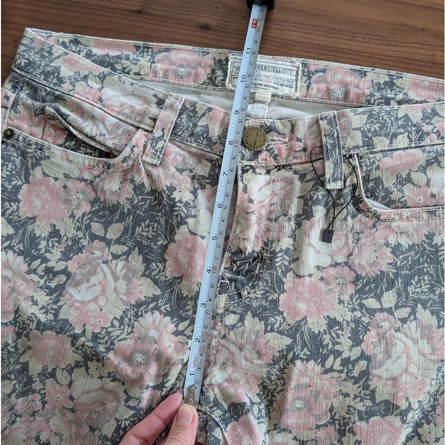Anthropologie Current/Elliott The Stiletto Mid-Rise Skinny Cropped Jeans, sz 28