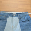Frame Paneled Two-Tone Split-Hem Patchwork High-rise Wide-Leg Jeans Womens 27