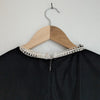 Vanessa Bruno Athe Black Velvet Lace Collar 3/4 Sleeve Mini Dress, size FR 38/US 6