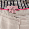 Ted Baker Pants Womens 0/US 2 Beige Linen High-rise Cropped Pleated Trousers