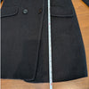 Mexx Black Wool Blend Double-Breasted Peacoat Coat, size 4