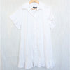 J.Crew Amelia Shirt Dress BY923 in Cotton Poplin Womens S White Ruffle Mini