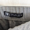 Zara Trousers Womens S Gray High-rise Cropped Dress Chino Pants
