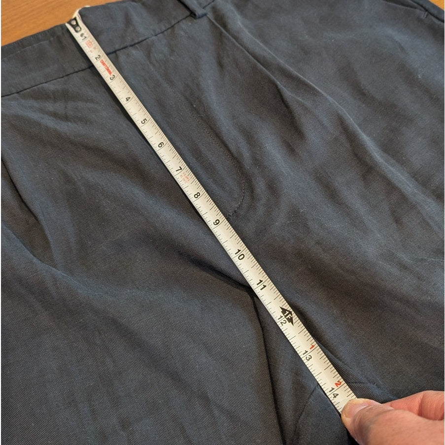 NWT Madewell Black Tall Slouchy Straight Pants in Drapey Twill NS449, Size 12
