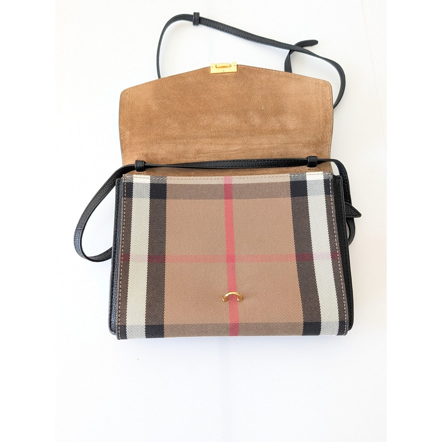 Burberry Black House Check Macken Small Shoulder Bag