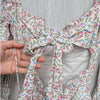 For Love & Lemons Lucca Mini Dress Womens XS Multi Floral Long Sleeve Ruffle NWT