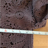 Mango MNG Crochet Long Sleeve Top Womens S Chocolate Brown Floral Cotton Knit