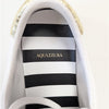 Aquazzura Leather & Snakeskin Lemon-print Low Top Sneakers Womens EU39.5/US9.5