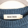 Realtakai RT Blue Knit Crewneck Long Sleeve Sweater, size M