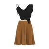 NWT FILIARMI Black/Brown Fauna Silk Sleeveless Short Dress/Set, size 4