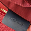 Etro Milano Red Leather Tote Bag Made in Italy Large Shopper Shoulder Bag