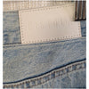 Pistola Alice Denim Midi Skirt Brooklyn Light Blue Front Slit Raw Hem Size 24