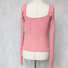 Majorelle Pink Fallone Knit Long Sleeve Sweater, size S