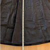 Suzie Kondi Kyria Skirt Womens L Black Pleated Cotton-Corduroy A-line Midi